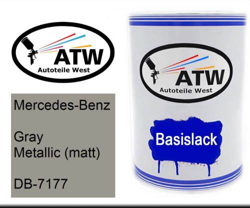 Mercedes-Benz, Gray Metallic (matt), DB-7177: 500ml Lackdose, von ATW Autoteile West.